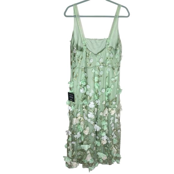 Lulus Midi Dress Womens XL Elite Cutie Embroidered Mint Green Cottage Fairy NWT - Picture 6 of 13